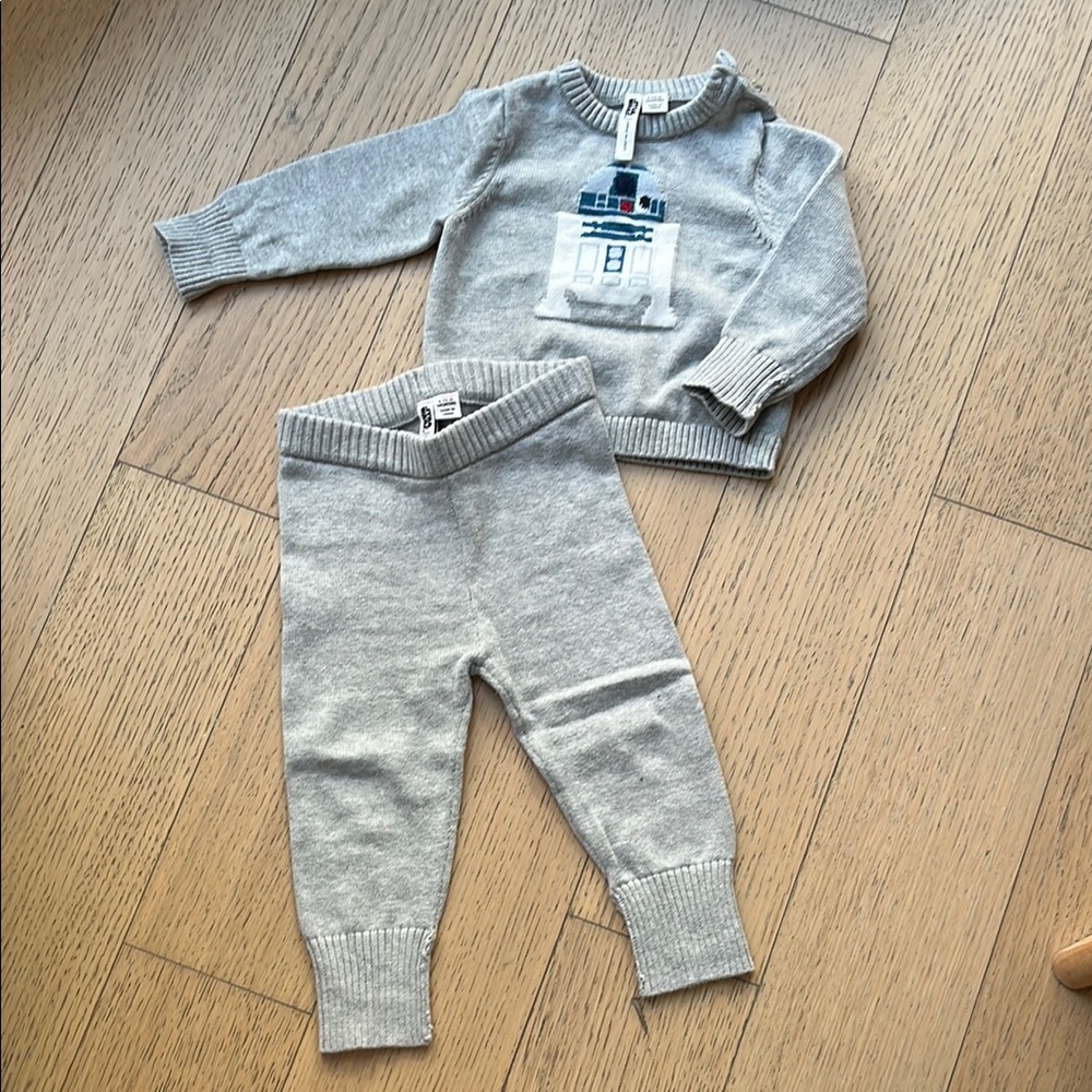 Gray Kids Bottoms and Sweater Set